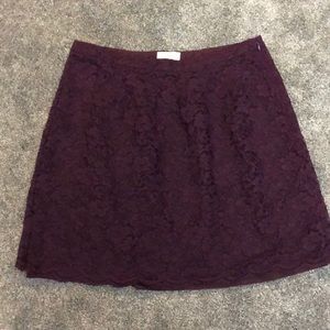 Purple lace skirt